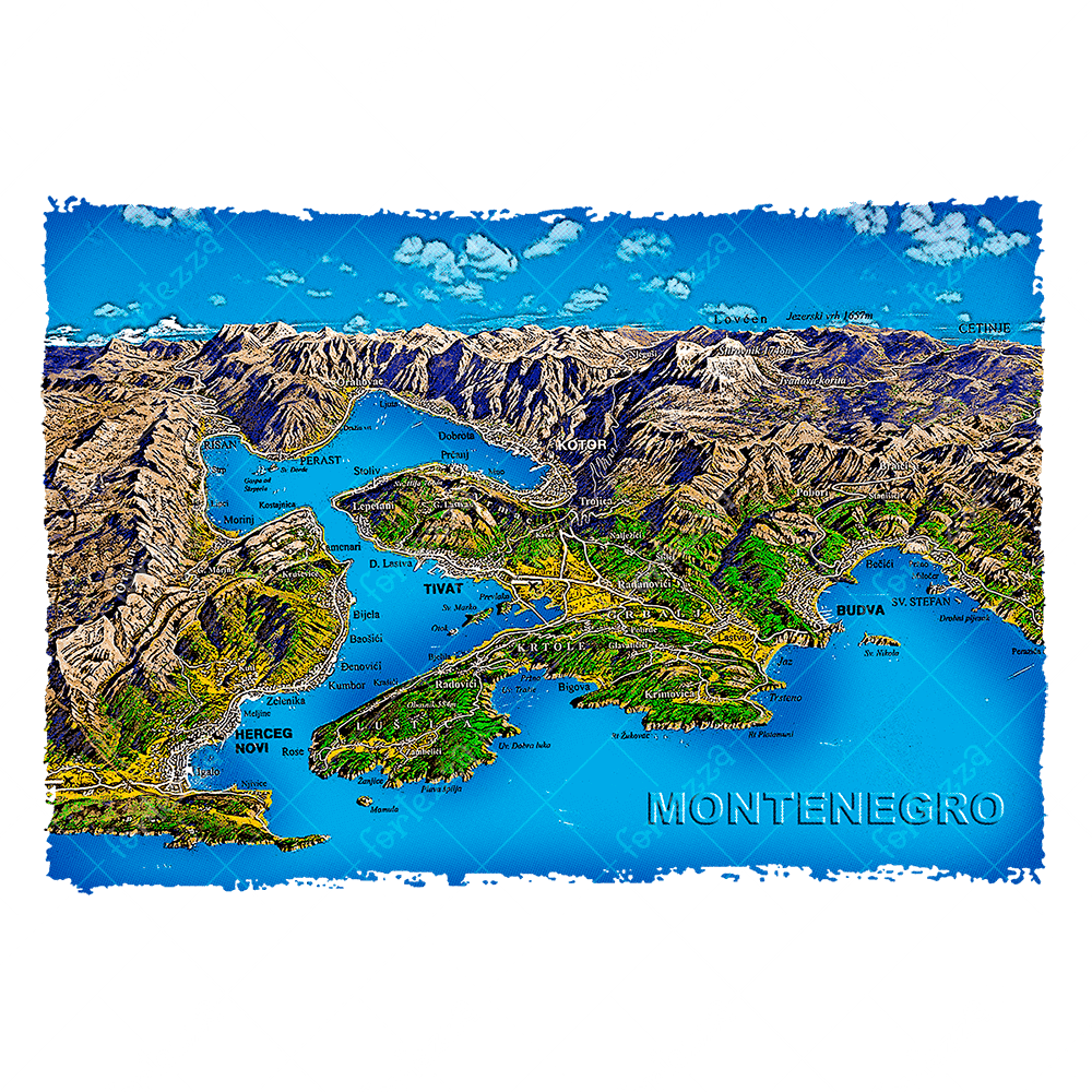 Mapa Boka Kotorska